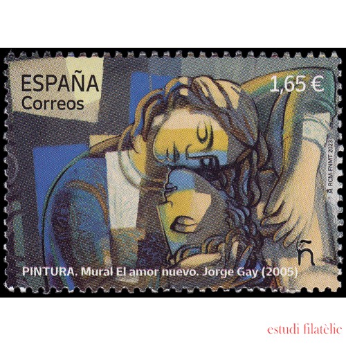 España Spain 5654 2023 Pintura Mural El amor nuevo Jorge Gay MNH