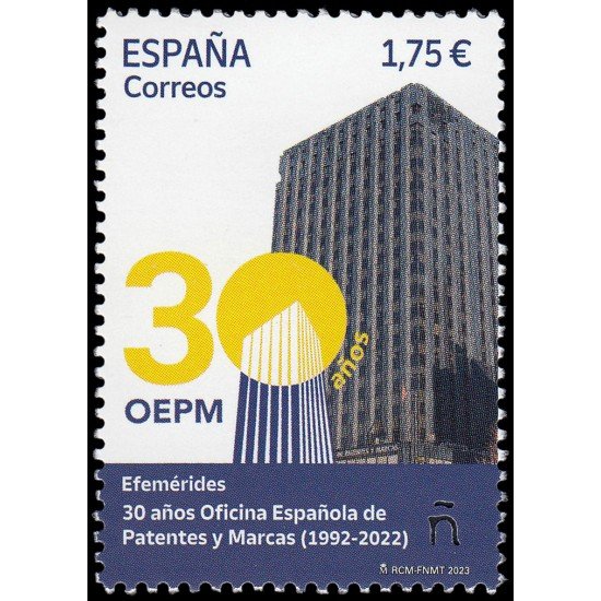España Spain 5648 2023 Efemérides 30 aniv. Oficina Española de Patentes y Marcas MNH España Spain 5648 2023 Efemérides 30 aniv. Oficina Española de Patentes y Marcas MNH