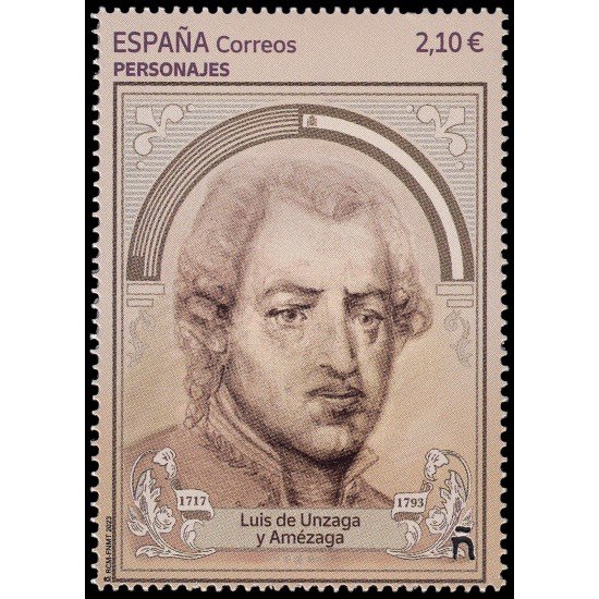 España Spain 5636 2023 Personajes Luís de Unzaga y Amézaga MNH España Spain 5636 2023 Personajes Luís de Unzaga y Amézaga MNH