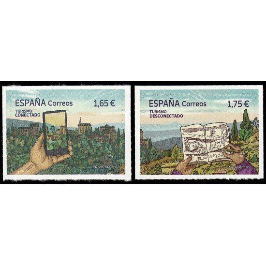 España Spain 5627/28 2023 Turismo conectado Turismo desconectado Autoadhesivos