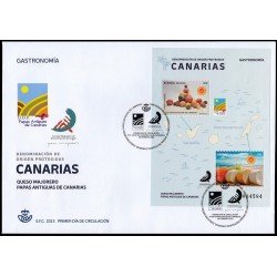 España Spain 5635 2023 Hojita Gastronomía D.O. protegidas Canarias SPD Sobre Primer Día España Spain 5635 2023 Hojita Gastronomía D.O. protegidas Canarias SPD Sobre Primer Día