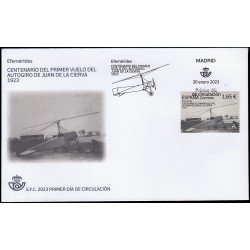 España Spain 5630 2023 Efemérides 100 aniv. primer vuelo del autogiro de Juan de la Cierva SPD Sobre Primer Día España Spain 5630 2023 Efemérides 100 aniv. primer vuelo del autogiro de Juan de la Cierva SPD Sobre Primer Día