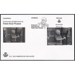 España Spain 5666 2023 Efemérides 50 aniv. del fallecimiento de Pablo Ruiz Picasso SPD Sobre Primer Día España Spain 5666 2023 Efemérides 50 aniv. del fallecimiento de Pablo Ruiz Picasso SPD Sobre Primer Día