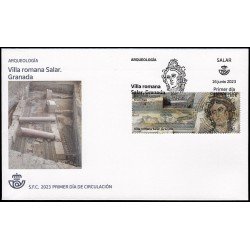 España Spain 5665 2023 Arqueología Villa romana Salar Granada SPD Sobre Primer Día España Spain 5665 2023 Arqueología Villa romana Salar Granada SPD Sobre Primer Día