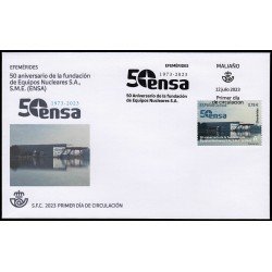 España Spain 5677 2023 Efemérides 50 aniv. de la fundación de Equipos Nucleares SA S.M.E. (ENSA) SPD Sobre Primer Día España Spain 5677 2023 Efemérides 50 aniv. de la fundación de Equipos Nucleares SA S.M.E. (ENSA) SPD Sobre Primer Día