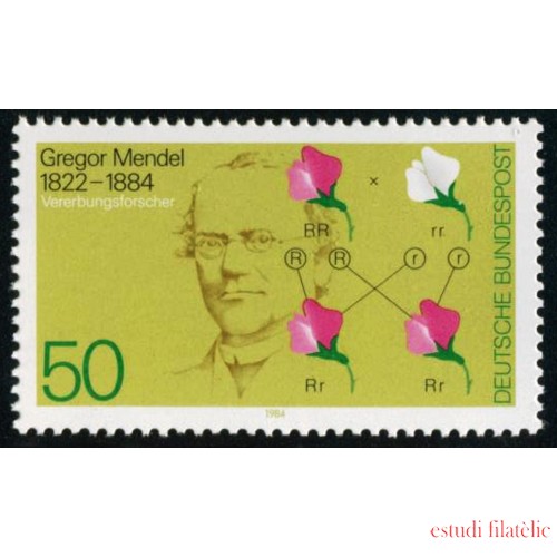 FL2/S Alemania Federal  Germany  Nº 1031 1984 Cent. de la muerte de Gregor Mendel Lujo