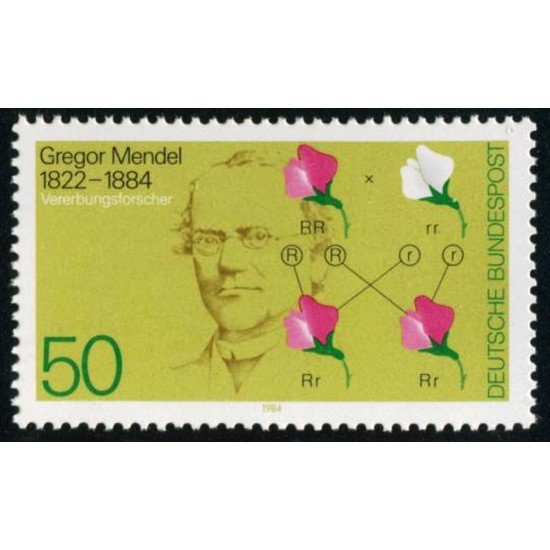 FL2/S Alemania Federal  Germany  Nº 1031 1984 Cent. de la muerte de Gregor Mendel Lujo