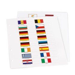 Leuchtturm 330344 Set de banderas para el àlbumNUMIS de euros Leuchtturm 330344 Set de banderas para el àlbumNUMIS de euros