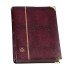 Leuchtturm 341943 Lujosos Clasificador A4 64páginas negra tapa imitación cocodrilo con esq.de dorados rojo