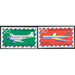 TRA2/S Alemania Federal  Germany   A- 1/2  1969  50º Aniv. del correo aéreo oficial MNH