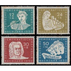 Alemania Oriental 10/13 1950 Bicentenario de la muerte de J. S. Bach MH Alemania Oriental 10/13 1950 Bicentenario de la muerte de J. S. Bach MH