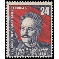 Alemania Oriental 46 1951 80º aniv. de Karl Liebknecht MNH
