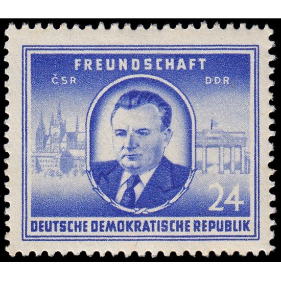 Alemania Oriental 54 1952 Amistad germano-checoslovaca MNH Alemania Oriental 54 1952 Amistad germano-checoslovaca MNH