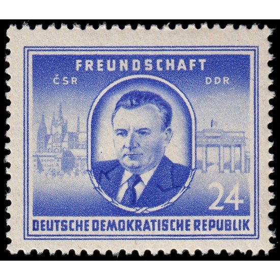 Alemania Oriental 54 1952 Amistad germano-checoslovaca MH Alemania Oriental 54 1952 Amistad germano-checoslovaca MH