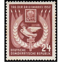 Alemania Oriental 75 1952 Día del sello MH Alemania Oriental 75 1952 Día del sello MH