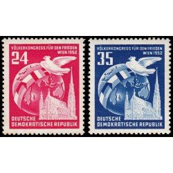 Alemania Oriental 76/77 1953 Congreso de los pueblos por la paz-Viena MH Alemania Oriental 76/77 1953 Congreso de los pueblos por la paz-Viena MH