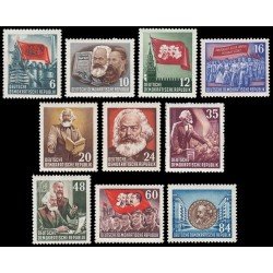Alemania Oriental 80/89 1953 70 aniv. de la muerte de Karl Marx MNH Alemania Oriental 80/89 1953 70 aniv. de la muerte de Karl Marx MNH