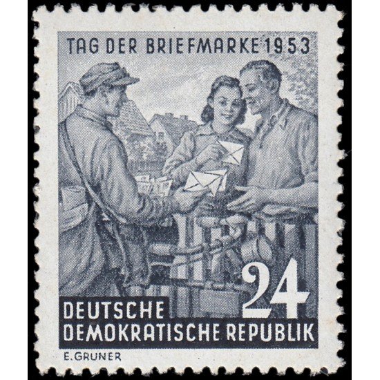 Alemania Oriental 137 1953 Día del sello MH Alemania Oriental 137 1953 Día del sello MH