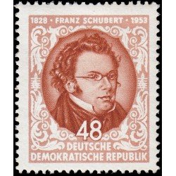 Alemania Oriental 139 1953 125 aniv. de la muerte de F. Schubert MH Alemania Oriental 139 1953 125 aniv. de la muerte de F. Schubert MH