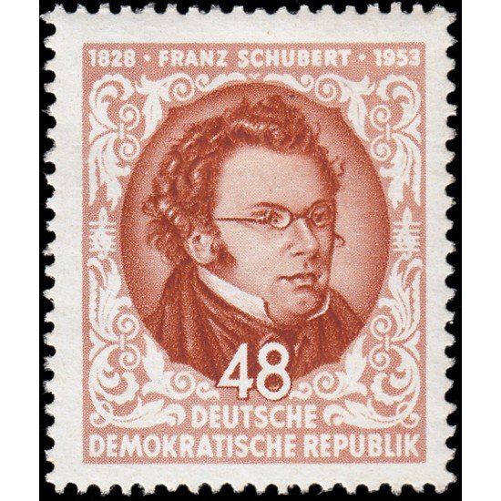 Alemania Oriental 139 1953 125 aniv. de la muerte de F. Schubert MH Alemania Oriental 139 1953 125 aniv. de la muerte de F. Schubert MH