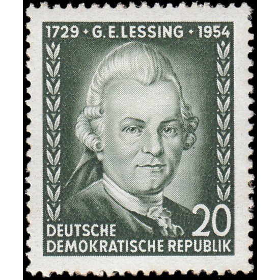 Alemania Oriental 146 1954 225 aniv. del escritor G.E. Lessing MH Alemania Oriental 146 1954 225 aniv. del escritor G.E. Lessing MH