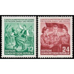 Alemania Oriental 166/67 1954 2º Congreso de la juventud por la paz, la unidad y la libertad MH Alemania Oriental 166/67 1954 2º Congreso de la juventud por la paz, la unidad y la libertad MH