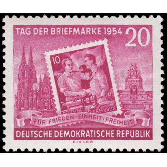 Alemania Oriental 175 1954 Día del sello MH Alemania Oriental 175 1954 Día del sello MH