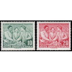 Alemania Oriental 187/88 1955 45 aniv. del día de la mujer MH Alemania Oriental 187/88 1955 45 aniv. del día de la mujer MH