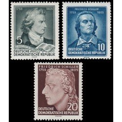 Alemania Oriental 200/02 19955 150º aniv. del poeta F. von Schiller MH Alemania Oriental 200/02 19955 150º aniv. del poeta F. von Schiller MH