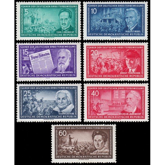Alemania Oriental 203/09 1955 Viejos líderes del movimiento laboral MH Alemania Oriental 203/09 1955 Viejos líderes del movimiento laboral MH