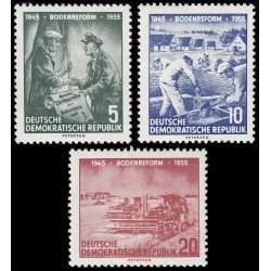 Alemania Oriental 210/12 1955 10º aniv. de la reforma agraria MH Alemania Oriental 210/12 1955 10º aniv. de la reforma agraria MH