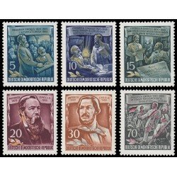 Alemania Oriental 216/21 1955 135 aniv. del nacimiento de Engels MNH Alemania Oriental 216/21 1955 135 aniv. del nacimiento de Engels MNH