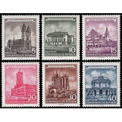 Alemania Oriental 229/34 1955 Edificios históricos MH Alemania Oriental 229/34 1955 Edificios históricos MH