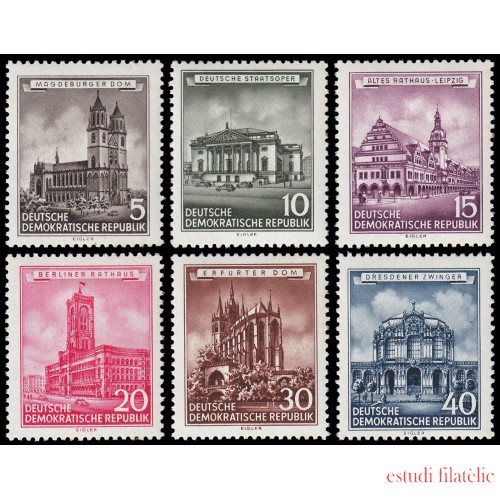 Alemania Oriental 229/34 1955 Edificios históricos MH