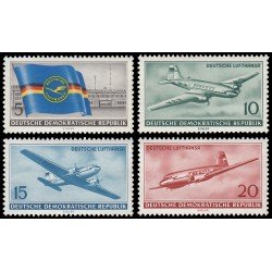Alemania Oriental 242/45 1956 Creación de Lufthansa RDA MNH Alemania Oriental 242/45 1956 Creación de Lufthansa RDA MNH