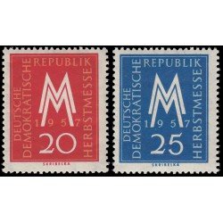 Alemania Oriental 312/13 1957 Feria de otoño de Leipzig MH Alemania Oriental 312/13 1957 Feria de otoño de Leipzig MH
