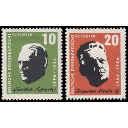 Alemania Oriental 331/32 1957 Aniversario de la muerte de los músicos G. Ramin y H. Abendroth MH Alemania Oriental 331/32 1957 Aniversario de la muerte de los músicos G. Ramin y H. Abendroth MH