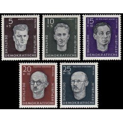 Alemania Oriental 355/59 1958 Recuerdo a los anifascistas de Buchenwald MH Alemania Oriental 355/59 1958 Recuerdo a los anifascistas de Buchenwald MH
