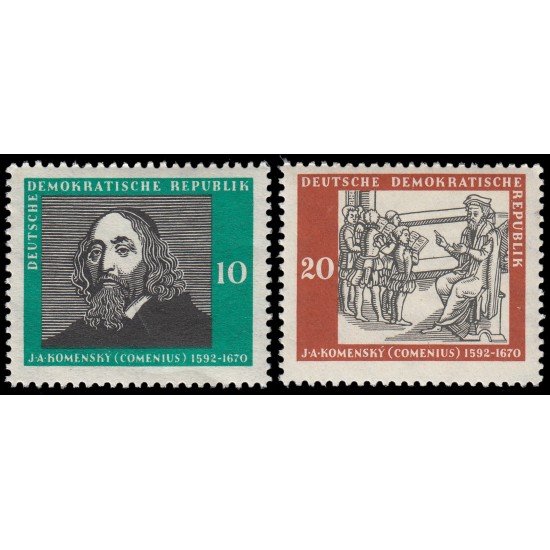 Alemania Oriental 363/64 1958 En honor a J.A. Komensky MNH Alemania Oriental 363/64 1958 En honor a J.A. Komensky MNH