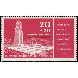 Alemania Oriental 369 1958 Inauguración del memorial de Buchenwald MNH Alemania Oriental 369 1958 Inauguración del memorial de Buchenwald MNH