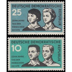 Alemania Oriental 384/85 1958 10 aniv. declaración Derechos Humanos MNH Alemania Oriental 384/85 1958 10 aniv. declaración Derechos Humanos MNH
