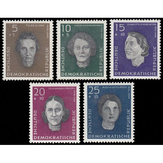 Alemania Oriental 429/33 1959 En recuerdo a los antifascistas de Ravensbrück MNH Alemania Oriental 429/33 1959 En recuerdo a los antifascistas de Ravensbrück MNH