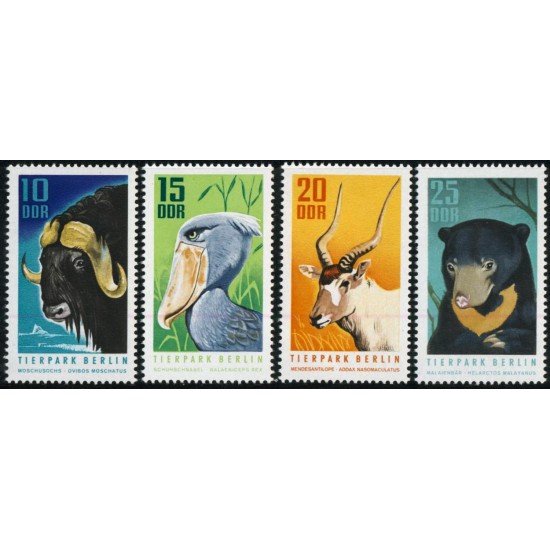 FAU1 Alemania Oriental DDR Nº 1308/11 1970 Jardín zoológico Berlín Lujo FAU1 Alemania Oriental DDR Nº 1308/11 1970 Jardín zoológico Berlín Lujo