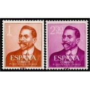 España Spain 1351/52 1961 I Centenario del nacimiento de Juan Vázquez de Mella MNH