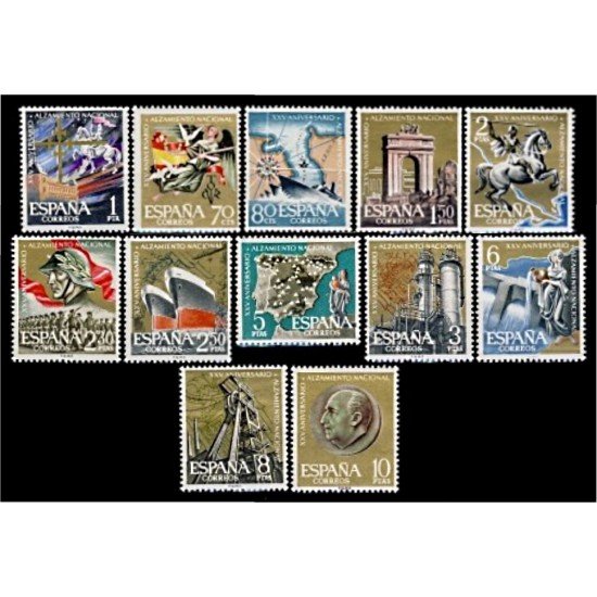 España Spain 1353/64 1961 XXV Aniversario Alzamiento Nacional MNH España Spain 1353/64 1961 XXV Aniversario Alzamiento Nacional MNH
