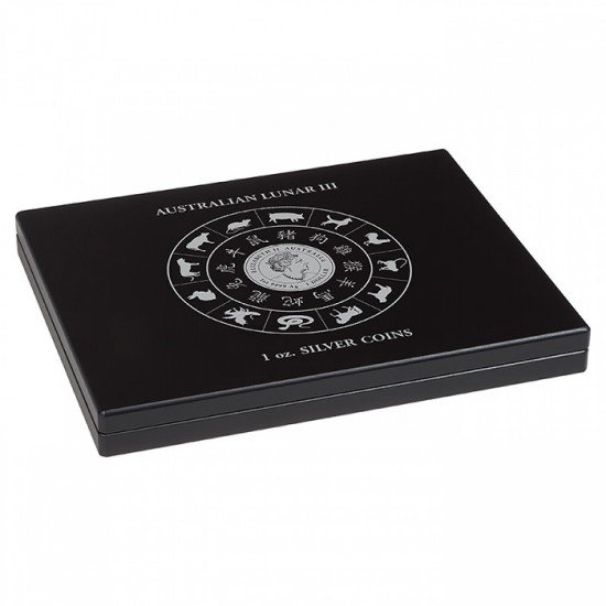 Leuchtturm 364640 Estuches VOLTERRA para 12 monedas de plata «Lunar III» en cápsulas Leuchtturm 364640 Estuches VOLTERRA para 12 monedas de plata «Lunar III» en cápsulas