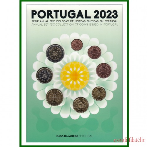 Portugal 2023 Cartera Oficial Monedas € euro Set Cartón 