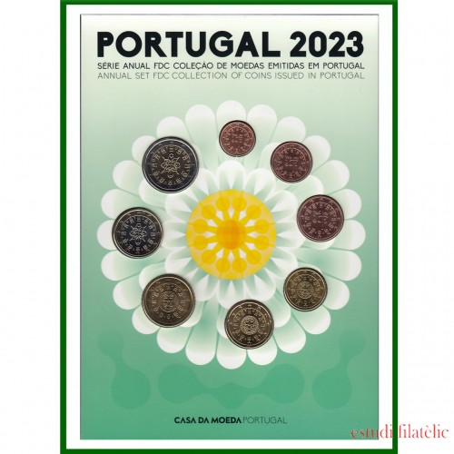 Portugal 2023 Cartera Oficial Monedas € euro Set Cartón 
