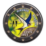 Estonia 2023 2 € euros conmemorativos Color Golondrina