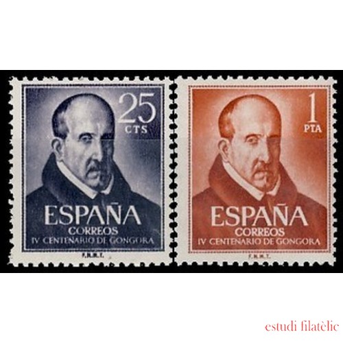 España Spain 1369/70 1961 IV Centenario del nacimiento de Luis de Góngora  y Argote MNH